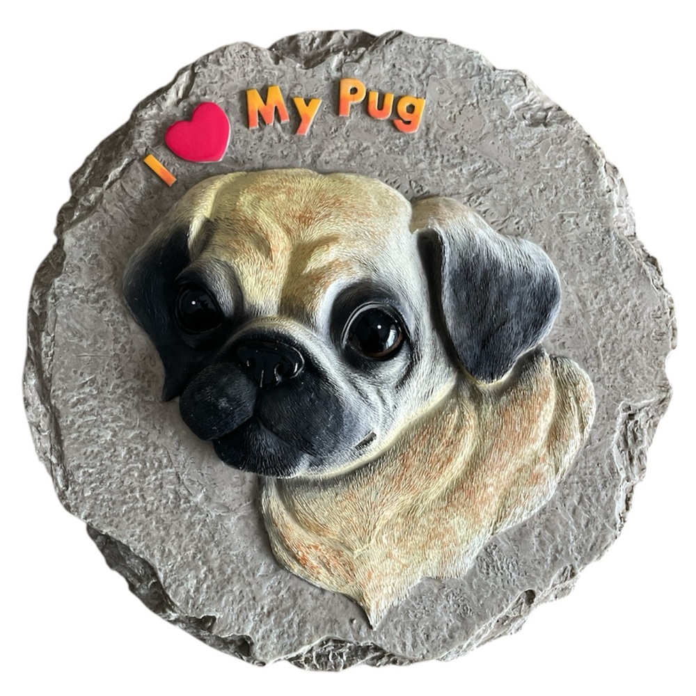 I Love My Pug 3D Wall Plaque/Decorative Steppingstone